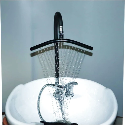 QXIUDDYS Water Circulation Rack, Water Circulation Rack Kit, Hair Wash Head Massage Spa Therapy Bending Waterfall Shower for Shampoo Bowl Basin Hair Station Beauty Salon