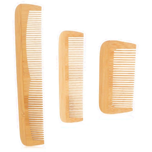 ZEYIYER 3 Pcs Wooden Comb, Fine Tooth Combs for Women, Anti-Static Wood Combs for Men, Natural Bamboo Comb, Family of Hair Comb Set for Straight Hair, Curly Hair, Beard