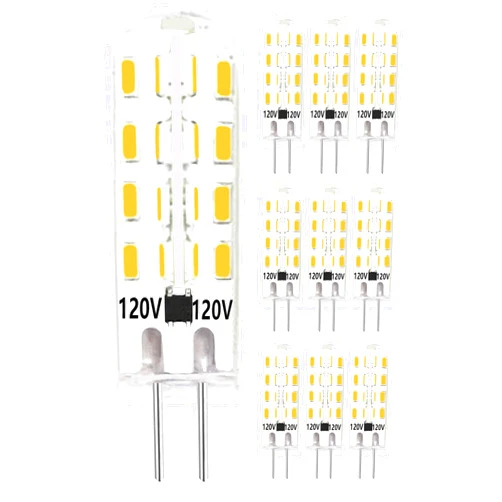 LIENNGKE G4 AC 120V Led Light Bulb 2W Equivalent to 20W Warm White 3000K 200lm Bi-pin Base G4 Bulbs 120V Pack of 10