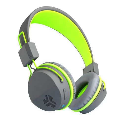 JLab Neon Wireless On-Ear Headphones, Graphite/Green, 13 Hour Bluetooth Playtime, Noise Isolation, 40mm Neodymium Drivers, C3 Sound (Crystal Clear Clarity)