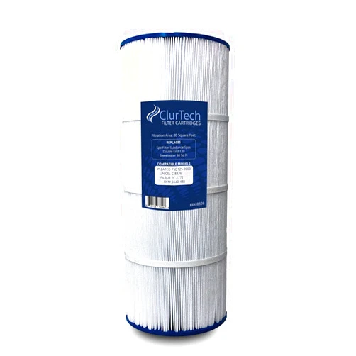 ClurTech FRX-8326 Sundance Double End 120 Sweetwater Replacement Pool or Spa Filter Cartridge, Pack of 1, White