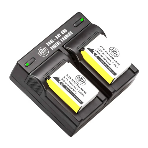 BM Premium 2-Pack of NP-85 Batteries and Dual Battery Charger Kit for FujiFilm FinePix S1 SL240 SL260 SL280 SL300 SL305 SL1000 Digital Camera