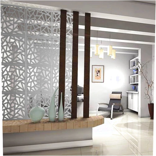 Stepstall Hanging Room Divider Made of Environmentally PVC, 12 PCS Room Divider Partitions Panel Screen for Decorating Bedroom, Dining, Study and Sitting-Room, Hotel, Bar and Restaurant（White）