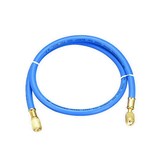 uxcell Refrigerant Charging Hose, 1/4 SAE Thread 2.95Ft Length 500PSI Tube HVAC Hoses, for Home Air Conditioner Refrigeration Maintenance, Blue
