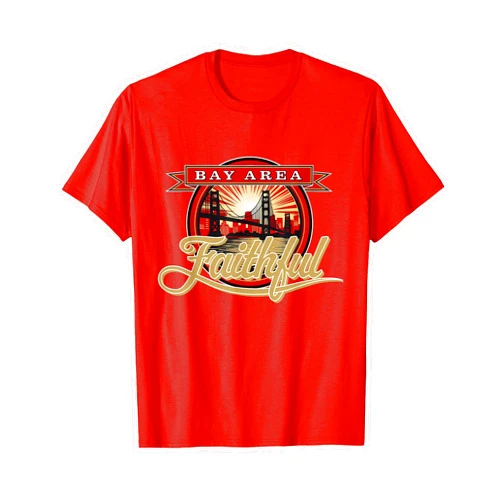 Bay Area Heroes Hometown Apparel Faded San Francisco Sunday Bay Area Faithful T-Shirt