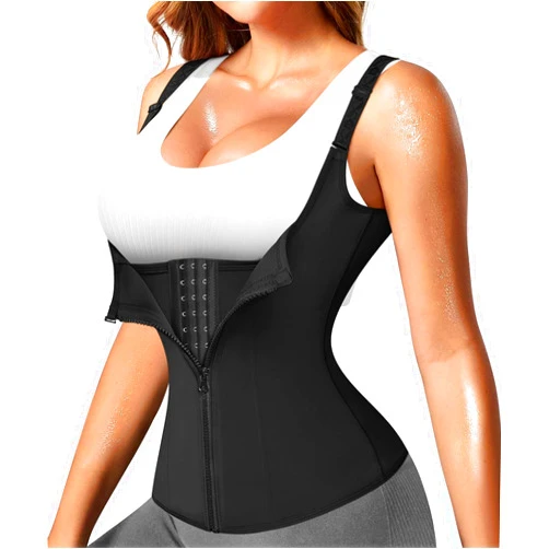 Nebility Waist Trainer for Women Corset Shapewear with Zipper Women's Waist Cincher Tank Top with Adjustable Straps