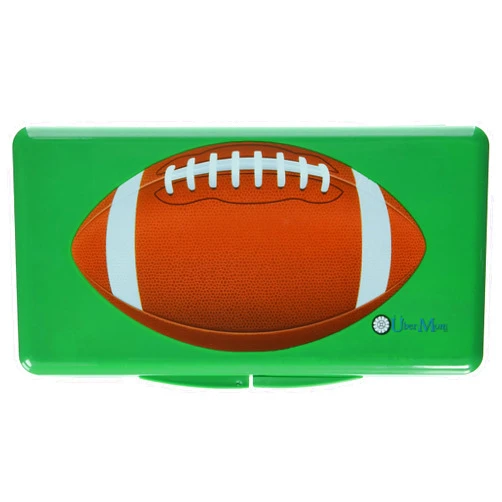 ÜBER MOM LLC Wipebox by Uber Mom Green Football