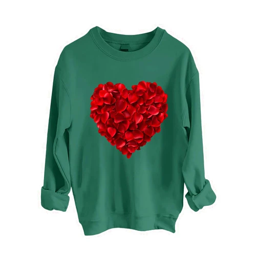GUSYBG Valentine Shirt,Crewneck Sweatshirts Women Long Sleeve Plus Size Soft Sweatshirt 2024 Fall Winter Preppy Clothes