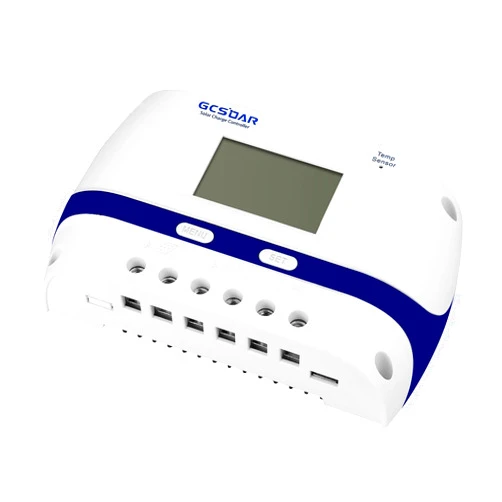 GCSOAR Solar Charge Controller PWM,30A,12V/24V,with LCD Display,Suitable for Sealed, Gel, Flooded Battery,Used in RVs, Trailers, Boats, Yachts,Home Use,Farm