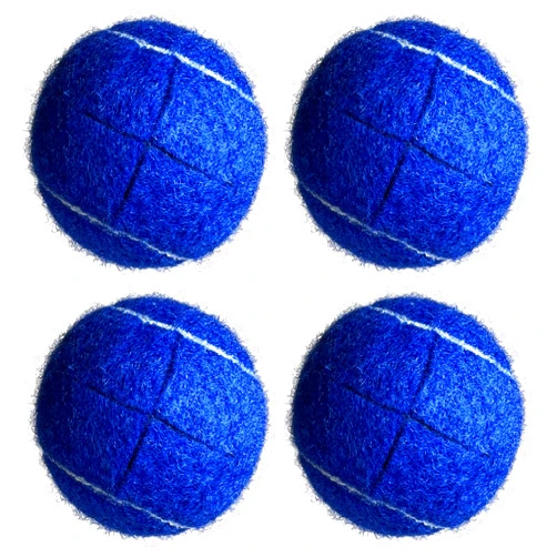 HiBallBall 4 Pack Precut Tennis Balls for Walkers, Heavy Duty Long Lasting Felt Pads for Furniture Legs and Floor Protection