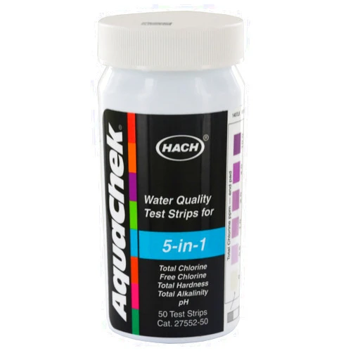 Hach 5 in 1 Water Quality Test Strips, Multi-Parameter Test Strips, Water Testing, Comprehensive Water Quality Analysis, Easy-to-Use Water Test Strips, 2755250