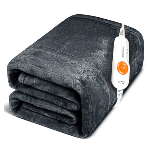 Gintao Electric Heated Blanket Throw,Double Flannel Electric Throw with 3 Heating Levels,ETL&FCC Certified, 4H Auto Off Overheat Protection,Heating Blanket for Home Office,Gifts,50