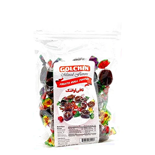Golchin Fruits Roll Toffee Mixed Flavors, 8oz (Pack of 2)