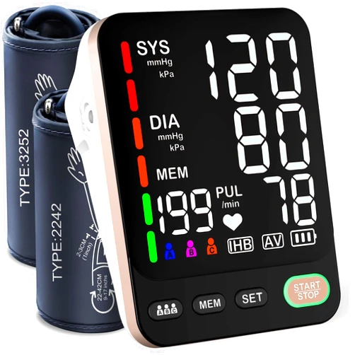 CHANI Blood Pressure Monitor, Extra Large 2 Cuffs Accurate Upper Arm Blood Pressure Machine for Home Use, 9-17''&13-21''Adjustable Blood Pressure Cuff, 6 inch Backlit Large Screen /3 User Mode