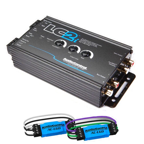 AudioControl LC2i 2 Channel Line Out Converter with Accubass and Subwoofer Control with 1 Pair AudioControl AC-LGD Load generating Device