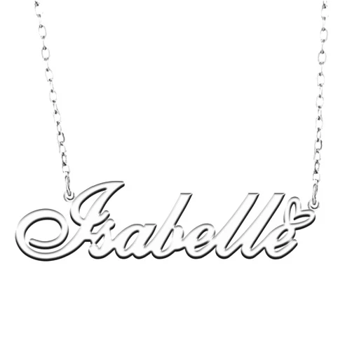 RONKAHSHOW Custom Pendant Name Necklace Customized Personalized 18K Gold with Heart Necklace Best Gift for Women New Year Birthday Mother’s day Christmas wedding Party Gold