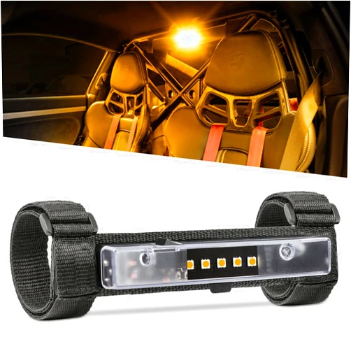 AWLUKER UTV Dome Light, AWLUKER Amber LED Dome Light with Switch Roll Bar Light Roll Cage Light Singal Light Truck Bed Light Universal Utility Battery Powered Dome Light for UTV Golf Cart Truck Boat