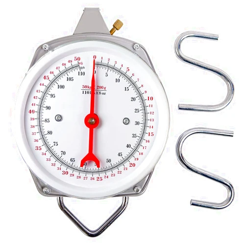 NFZUNW Spring Hanging Dial Scale,110lbs Industrial Hanging Scale,Spring Mechanical Hanging Scale for Kitchen Fishing,Mechanical Luggage Scale