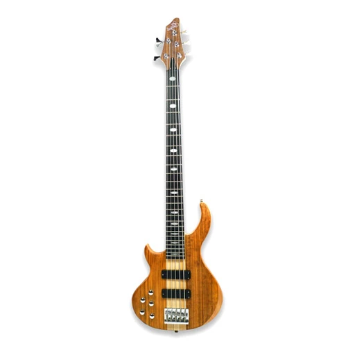 YINGE Left-handed 5 String Electric Bass Guitar Millettia Laurentii+Okoume body maple