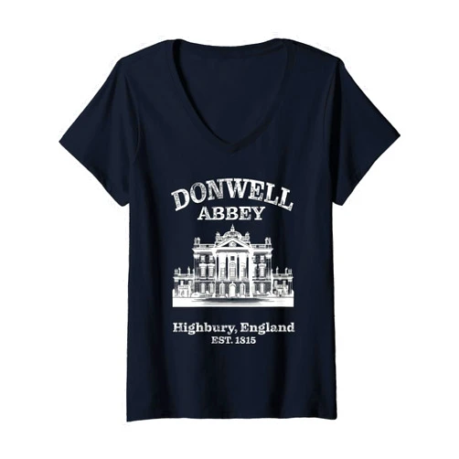 Literature For Funsies Donwell Abbey Jane Austen Literature Books Reader Emma V-Neck T-Shirt