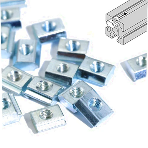 KOOTANS 100pcs 2020 Series M5 Sliding T Nuts Metric M5 Thread Slide in T-Nut for 20x20 Standard 6mm T-Slot Aluminum Extrusion Profile