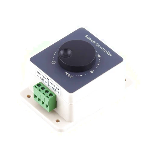 POCREATION Water Resistant DC10-60V 20A PWM Motor Speed Controller for 12V 24V Motors with B100K Potentiometer, Screw Terminal, Compatible with DC Motors, Not for AC