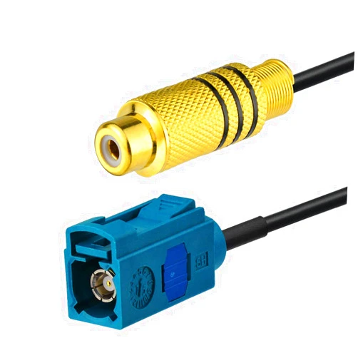 Superbat Fakra to RCA Cable, RCA Female to Blue Fakra Z Female Coax Pigtail 6