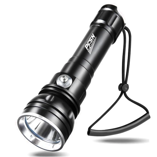 PFSN professioner Scuba Dive Light Diving Flashlight - PFSN 3000 Lumens Underwater Flashlight 150m Waterproof, 400m Long Throw Spot & Wide Beam Diving Light, Best Rechargeable Dive Torch for Diver Snorkeling, Caving