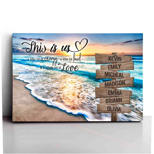 My Soul & Spirit Personalized Name Sign Quotes Canvas Sunset Beach Wall Art Custom Name Sign Quote Frame Ocean Wall Art Personalized Wall Decor Last Name Signs For Home Family Name Sign Sunrise Art