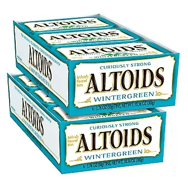 ALTOIDS Classic Wintergreen Breath Mints, 1.76-Ounce Tin (Pack of 12)