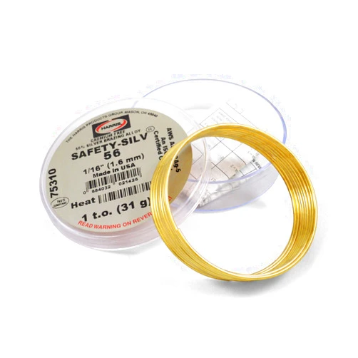 Harris Safety-Silv 56% 1/16 Silver Solder Brazing Alloy 1 Troy Ounce, 75310 5631