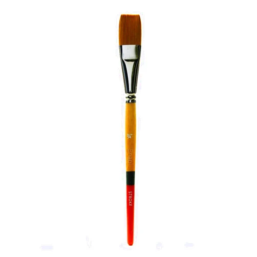 Darice Princeton Snap! 9650ST-075 Taklon Stroke Brush, Gold