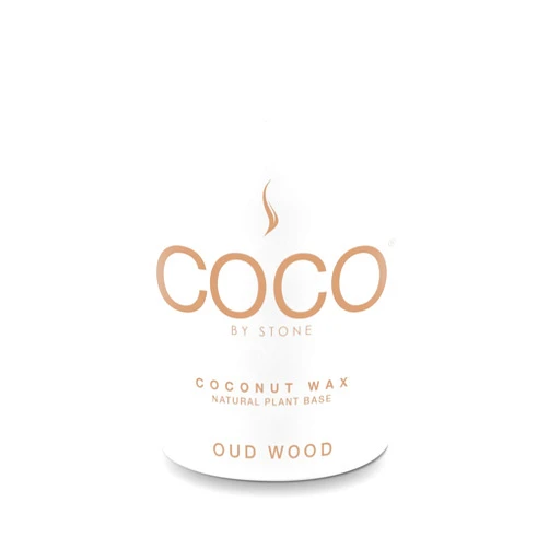 STONE CANDLE BAR Oud Wood Coconut Candle, 6.5 OZ