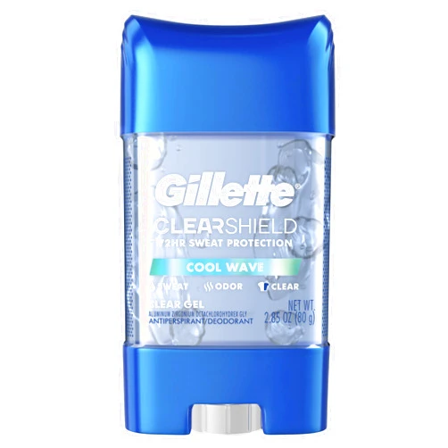 Gillette Antiperspirant and Deodorant for Men, Clear Gel, Cool Wave Scent, 2.85 oz