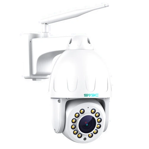 SV3C 4K PTZ WiFi Camera Outdoor, 15X Optical Zoom 8MP Wireless IP Security Camera, Auto Tracking, Floodlight Color Night Vision, 2-Way Audio, Metal Shell, RTSP, FTP, SD Card Record, Onvif Conformant