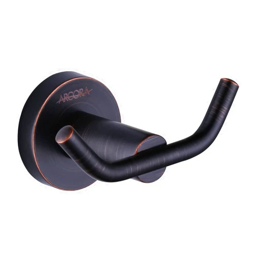 ARCORA Oil Rubbed Bronze Towel Hooks, SUS 304 Stainless Steel Double Wall Hooks, Heavy Duty Robe Hooks, Bathroom Towel Hooks for Wall