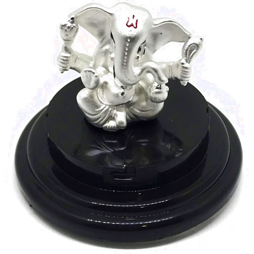 Balaji LLC 999 Pure Silver Ganesh/Ganpati Idol/Statue/Murti Suitable for car Deck (Figurine #20)