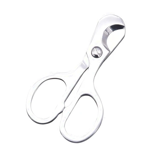 JFSH Stainless Steel Cigar Cutter,Cigar Scissors with Round Handle and Ring,Cigar Cutting Tools, 103*60, lubang45