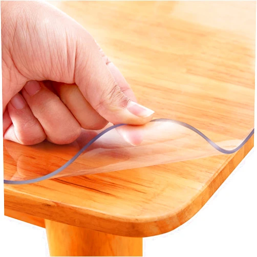 XEANGOUN Small Clear Table Protector 12x24 inch Transparent PVC Desk Cover Protector Mat Clear 1.5mm Thick Writing Desk Pad Heat Resistant Waterproof Desktop Topper Rectangle Easy Clean Plastic Tablecloth