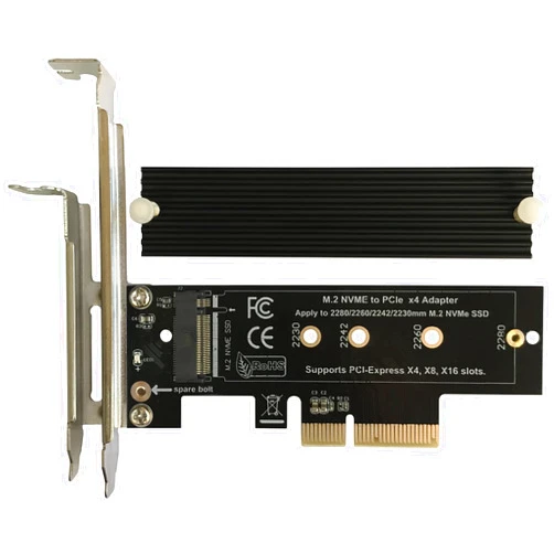Bejavr M.2 NVME to PCIe 3.0/4.0 x4 Adapter, NVME/AHCI SSD to PCIe Expansion Card with Aluminum Heatsink Solution, Supports PCI-Express X4 X8 X16 Slots