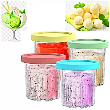 VRINO Creami Pints, for Ninja Creami Cups,24 OZ Pint Ice Cream Containers with Lids Reusable,Leaf-Proof Compatible NC500,NC501 Series Ice Cream Maker