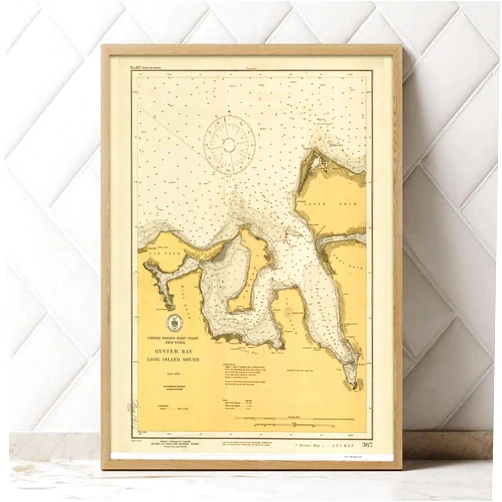MG Global Historical Poster of Old Oyster Bay NY 1916 Long Island Sound Harbors 367 | 11x17 12x18 16x24 24x36 Unframed Print Wall Art for Gift | Vintage Antique Rustic Home Office Decor