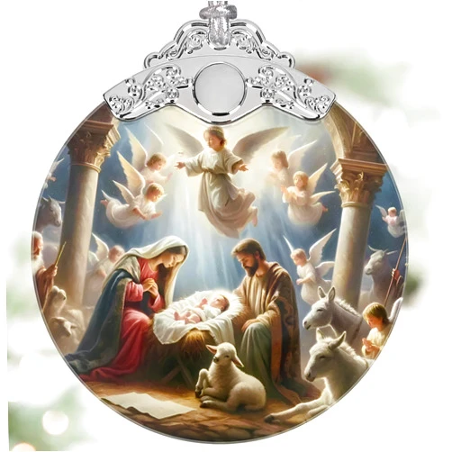 LAOWEIKI Nativity Christmas Ornaments, 3