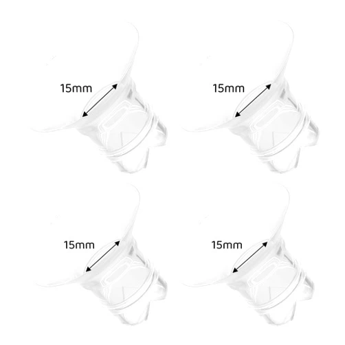 Suniceme Flange Inserts 15mm Compatible with Medela/Spectra/TSRETE/Elvie/Momcozy/Bellababy Breast Pump 24mm Shields/Flanges, Reduce 24mm Nipple Tunnel Down to 15 mm, 4PCS