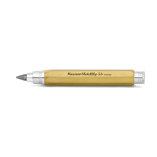 Kaweco SKETCH UP Clutch Pencil 5.6 mm 5B Brass with Lead Refill I Pencil 10.5 cm