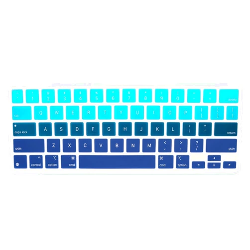 WYGCH Silicone Magic Keyboard Cover Skin for iPad Pro 12.9 Inch Magic Keyboard(4nd Generation) 2020 Model MXQU2LL/A,for iPad Pro 12.9 Keyboard Protector Accessories-Gradual Green