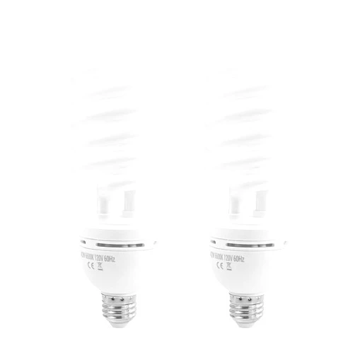 Foto&Tech Photography Daylight Bulb 42W 6500K 120V White Spiral Fluorescent Light Bulb Studio Light for Photography and Daylight Video Lighting (2)