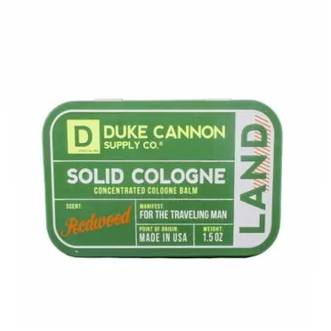 Duke Cannon Men's Solid Cologne, 1.5 oz - Land (Redwood Scent)
