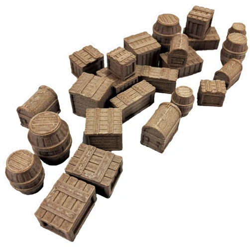 Extruded Gaming Tawny Crates Barrels and Chests…