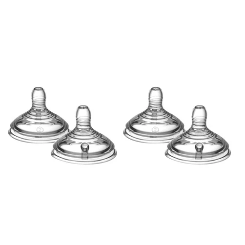 Tommee Tippee Closer to Nature Baby Bottle Feeding Nipple Replacement, Medium Flow, 3+ Months, Level 2 – 2 Count (Pack of 2)